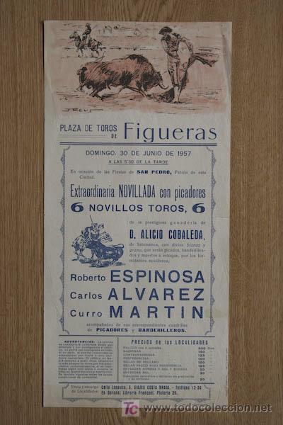 Carteles toros: Cartel de toros de Figueras. - Foto 1