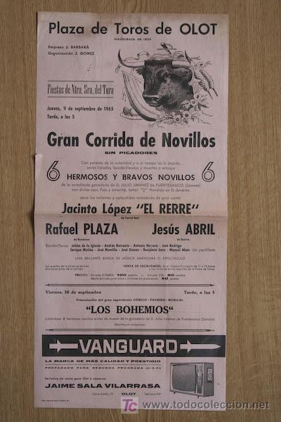 Carteles toros: Cartel de toros de Olot. - Foto 1