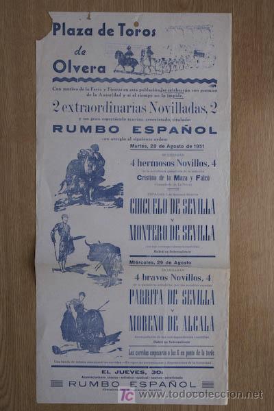 Carteles toros: Cartel de toros de Olvera. - Foto 1