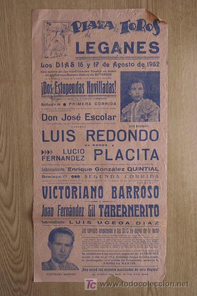 Carteles toros: Cartel de toros de Legan&eacute;s. - Foto 1