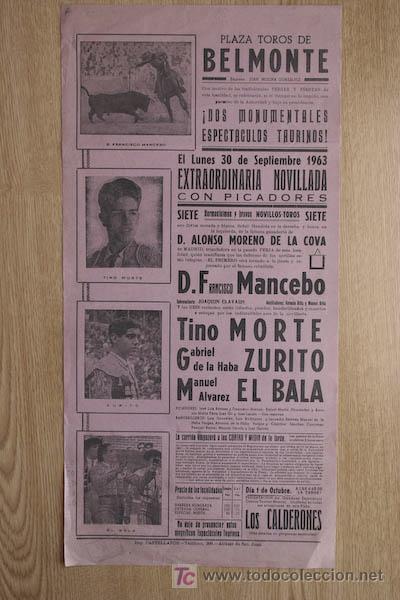 Affissi Tauromachia: Cartel de toros de Belmonte.