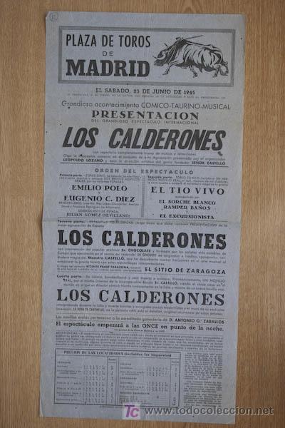 Affissi Tauromachia: Cartel de toros de Madrid.