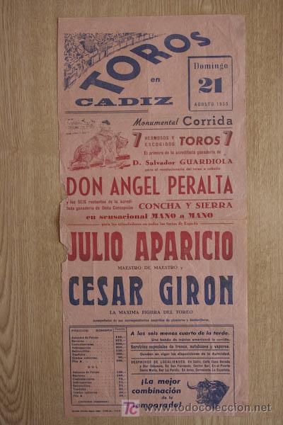 Carteles toros: Cartel de toros de C&aacute;diz. - Foto 1