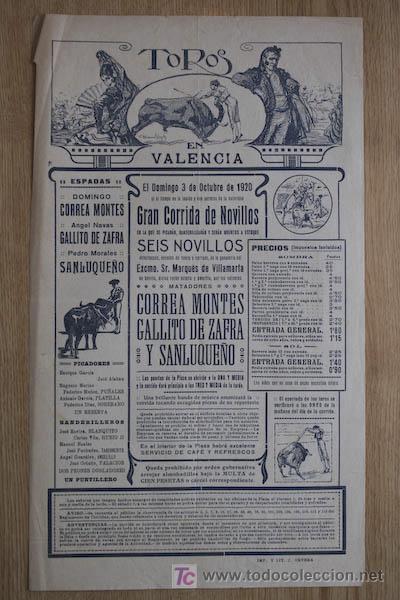 Carteles toros: Cartel de toros de Valencia. - Foto 1