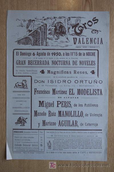 Affissi Tauromachia: Cartel de toros de Valencia.