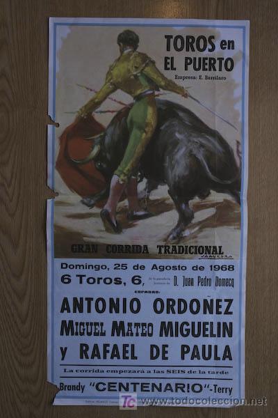 Affissi Tauromachia: Cartel de toros de El Puerto.