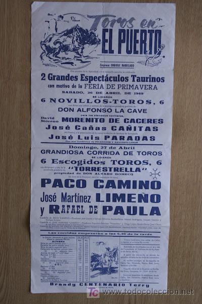 Carteles toros: Cartel de toros de El Puerto. - Foto 1