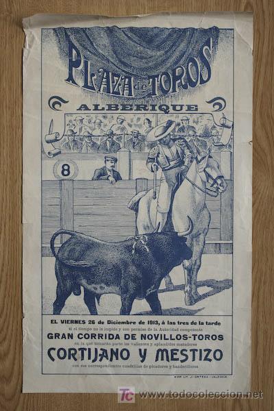 Carteles toros: Cartel de toros de Alberique. - Foto 1