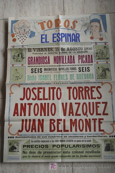 Carteles toros: Cartel de toros de El Espinar. - Foto 1