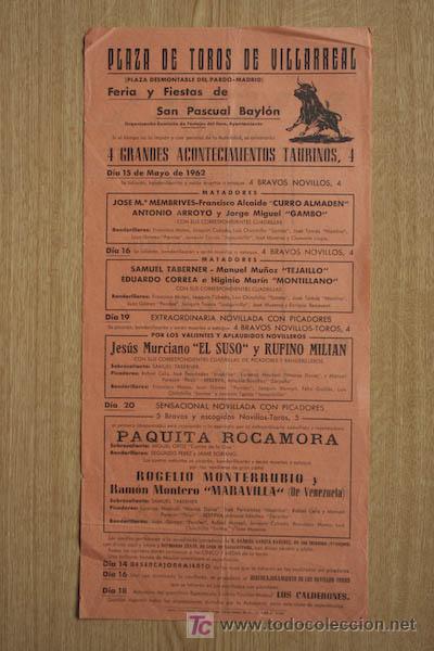 Affissi Tauromachia: Cartel de toros de Villarreal.