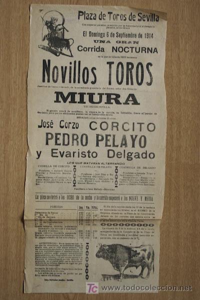 Carteles toros: Cartel de toros de Sevilla. - Foto 1