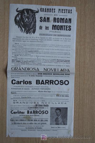 Affiches Tauromachie: Cartel de toros de San Rom&aacute;n de los Montes.