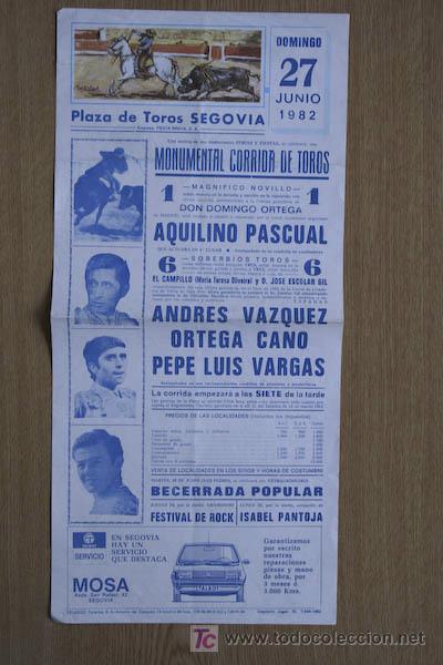 Carteles Toros: Cartel de toros de Segovia.