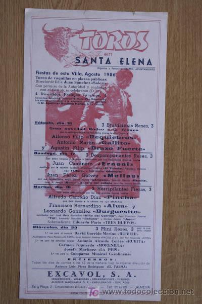 Affissi Tauromachia: Cartel de toros de Santa Elena.