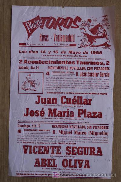 Affissi Tauromachia: Cartel de toros de Rivas Vaciamadrid.