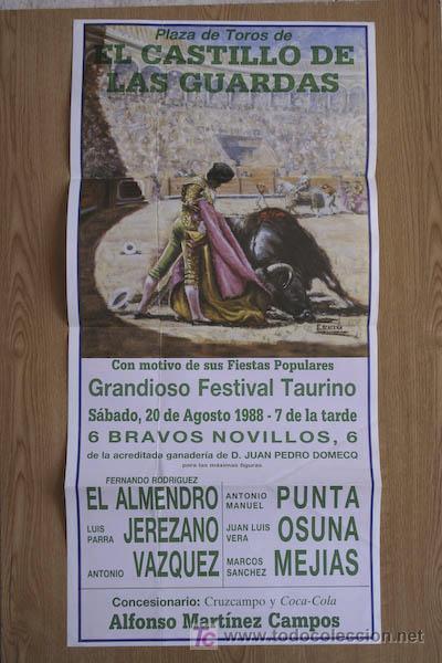 Carteles toros: Cartel de toros de Castillo de las Guardas. - Foto 1
