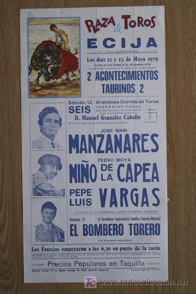 Carteles toros: Cartel de toros de &Eacute;cija. - Foto 1