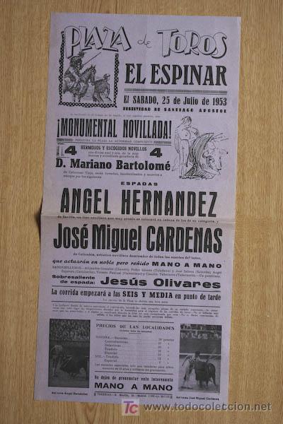 Carteles toros: Cartel de toros de El Espinar. - Foto 1