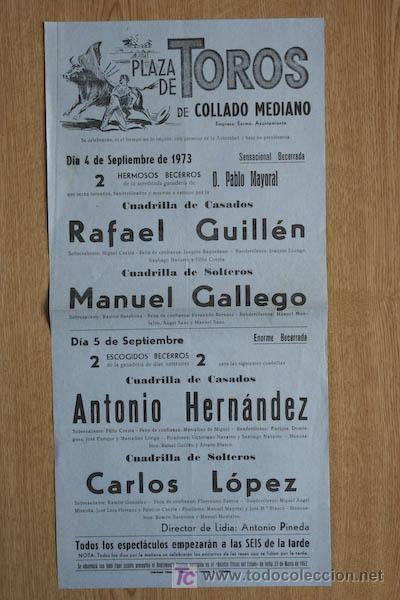 Carteles toros: Cartel de toros de Collado Mediano. - Foto 1