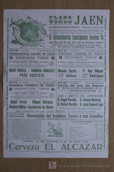 Carteles toros: Cartel de toros de Ja&eacute;n. - Foto 1