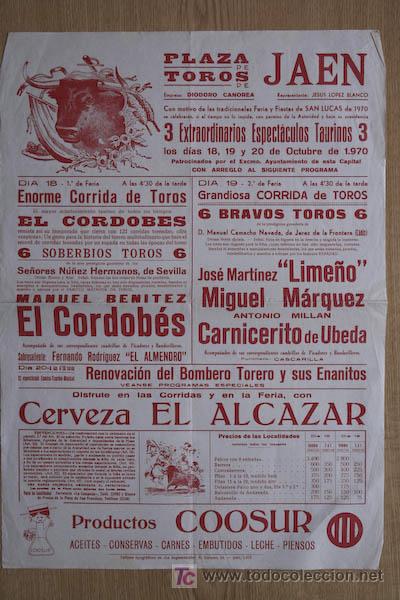Carteles toros: Cartel de toros de Ja&eacute;n. - Foto 1