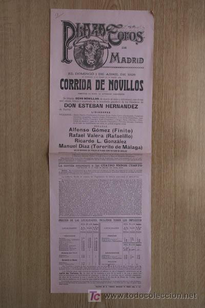 Carteles toros: Cartel de toros de Madrid. - Foto 1