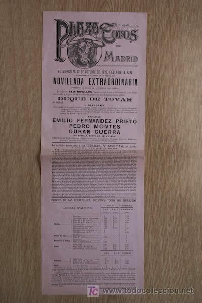 Carteles toros: Cartel de toros de Madrid. - Foto 1