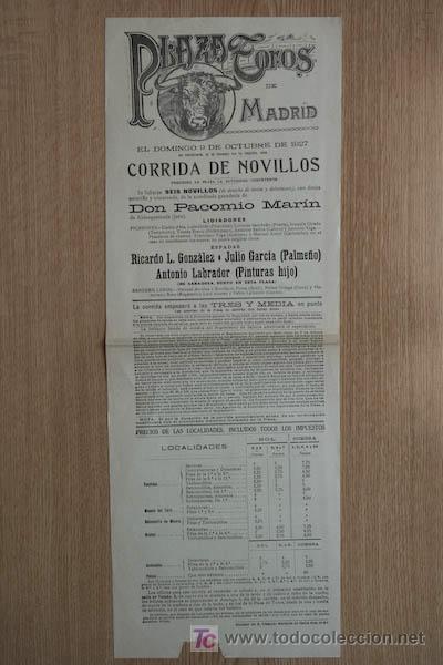 Affissi Tauromachia: Cartet de toros de Madrid.