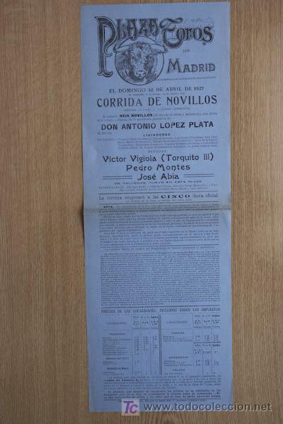 Carteles toros: Cartel de toros de Madrid. - Foto 1