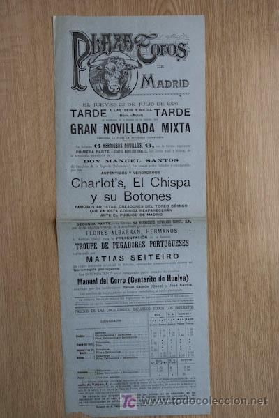 Carteles toros: Cartel de toros de Madrid. - Foto 1