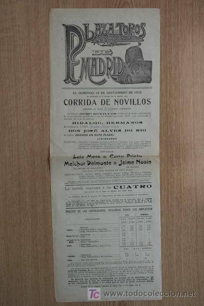 Carteles toros: Cartel de toros de Madrid. - Foto 1