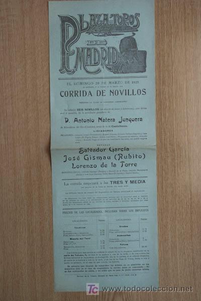 Carteles toros: Cartel de toros de Madrid. - Foto 1