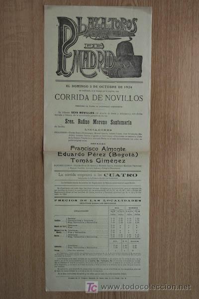 Carteles toros: Cartel de toros de Madrid. - Foto 1