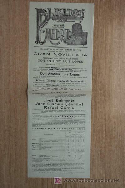Carteles toros: Cartel de toros de Madrid. - Foto 1