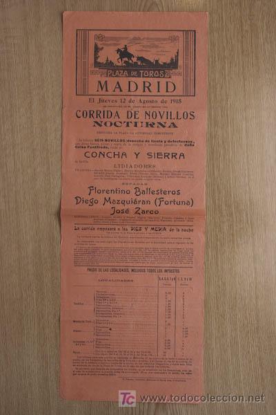 Carteles toros: Cartel de toros de Madrid. - Foto 1