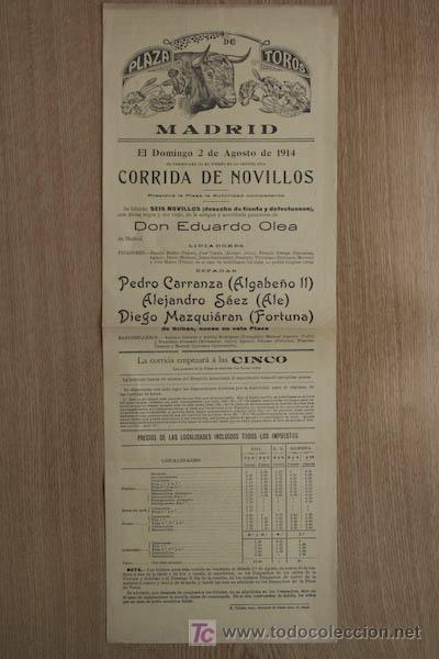 Carteles toros: Cartel de toros de Madrid. - Foto 1