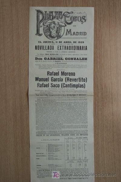 Carteles toros: Cartel de toros de Madrid. - Foto 1