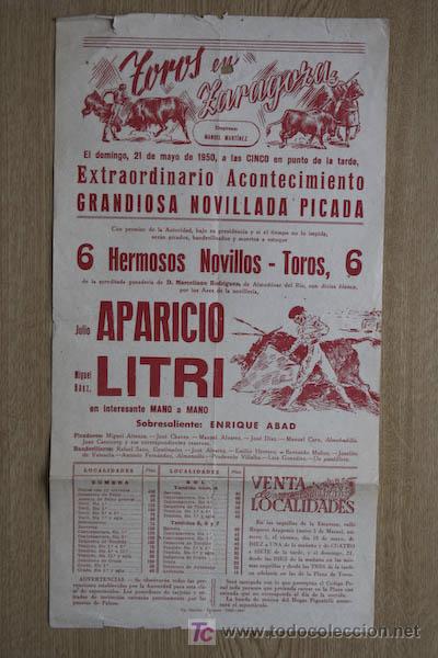 Carteles toros: Cartel de toros de Zaragoza. - Foto 1
