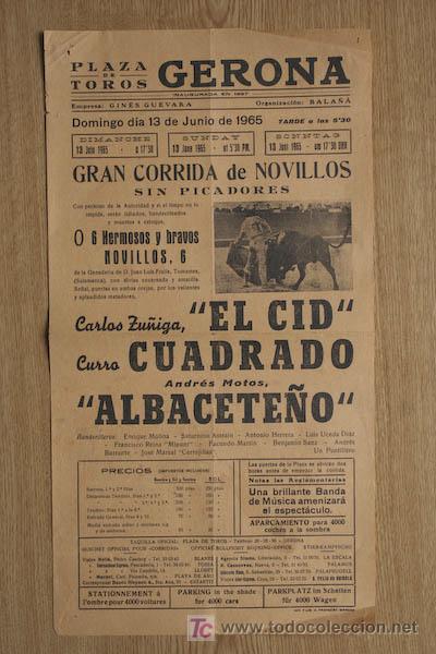 Affissi Tauromachia: Cartel de toros de Gerona.