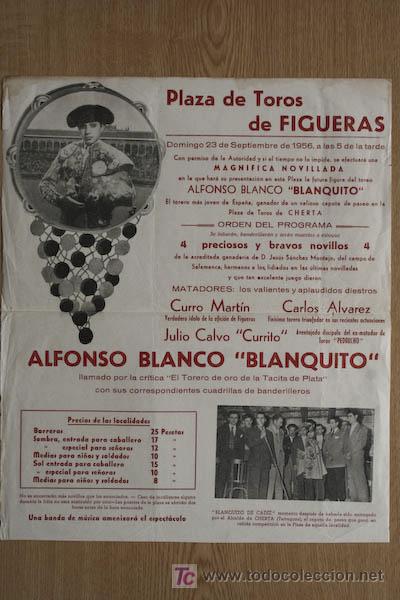 Carteles toros: Cartel de toros de Figueras. - Foto 1