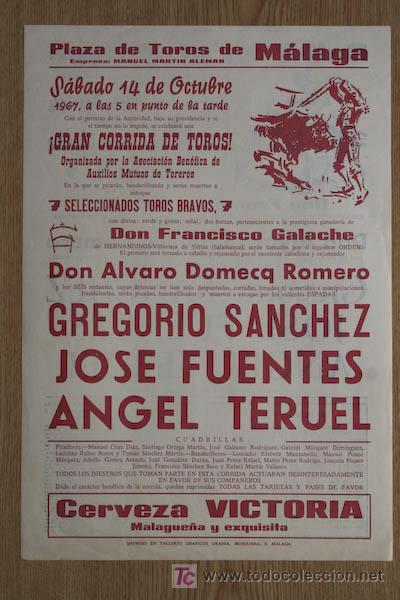 Carteles toros: Cartel de toros de M&aacute;laga. - Foto 1