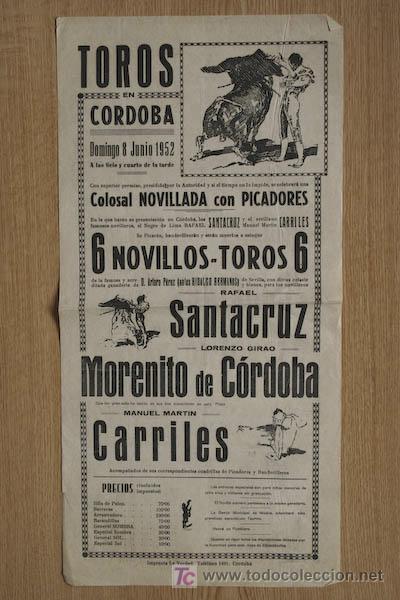 Carteles toros: Cartel de toros de C&oacute;rdoba. - Foto 1