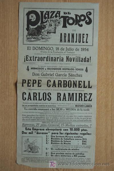 Carteles toros: Cartel de toros de Aranjuez. - Foto 1