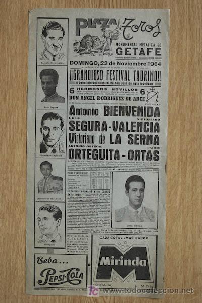Carteles toros: Cartel de toros de Getafe. - Foto 1