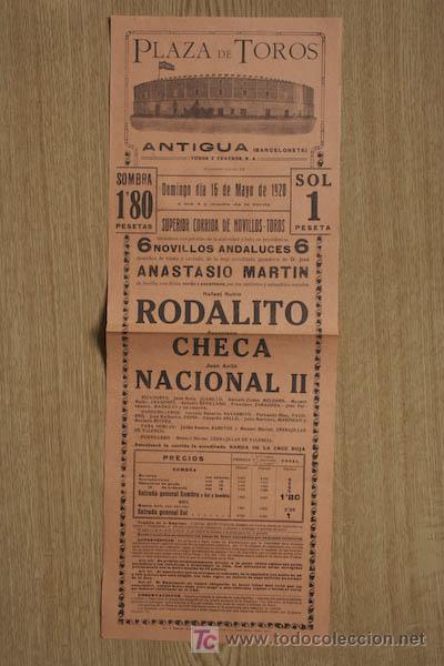 Carteles toros: Cartel de toros de Barcelona. - Foto 1