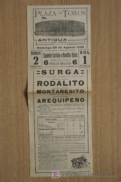 Carteles toros: Cartel de toros de Barcelona. - Foto 1