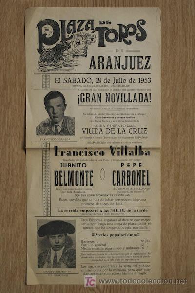 Carteles toros: Cartel de toros de Aranjuez. - Foto 1