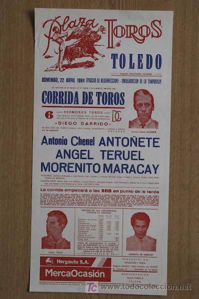 Carteles toros: Cartel de toros de Toledo. - Foto 1