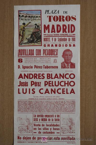 Affissi Tauromachia: Cartel de toros de Madrid.
