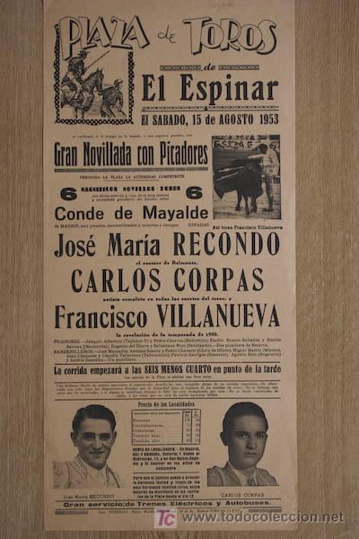 Carteles toros: Cartel de toros de El Espinar. - Foto 1